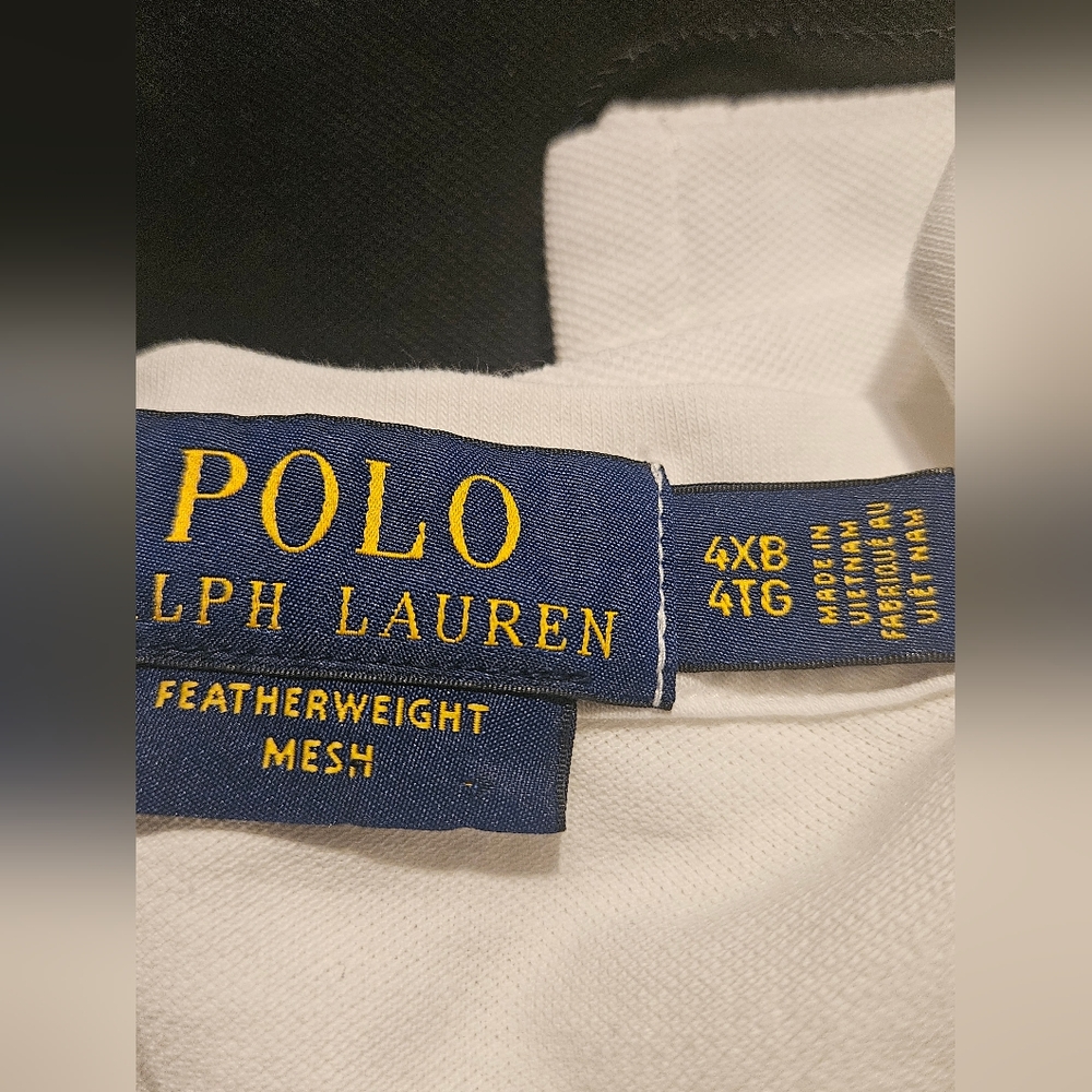 POLO RALPH LAUREN Men Shirts Size 4XB And 4XL One Black One White - Picture 4 of 5